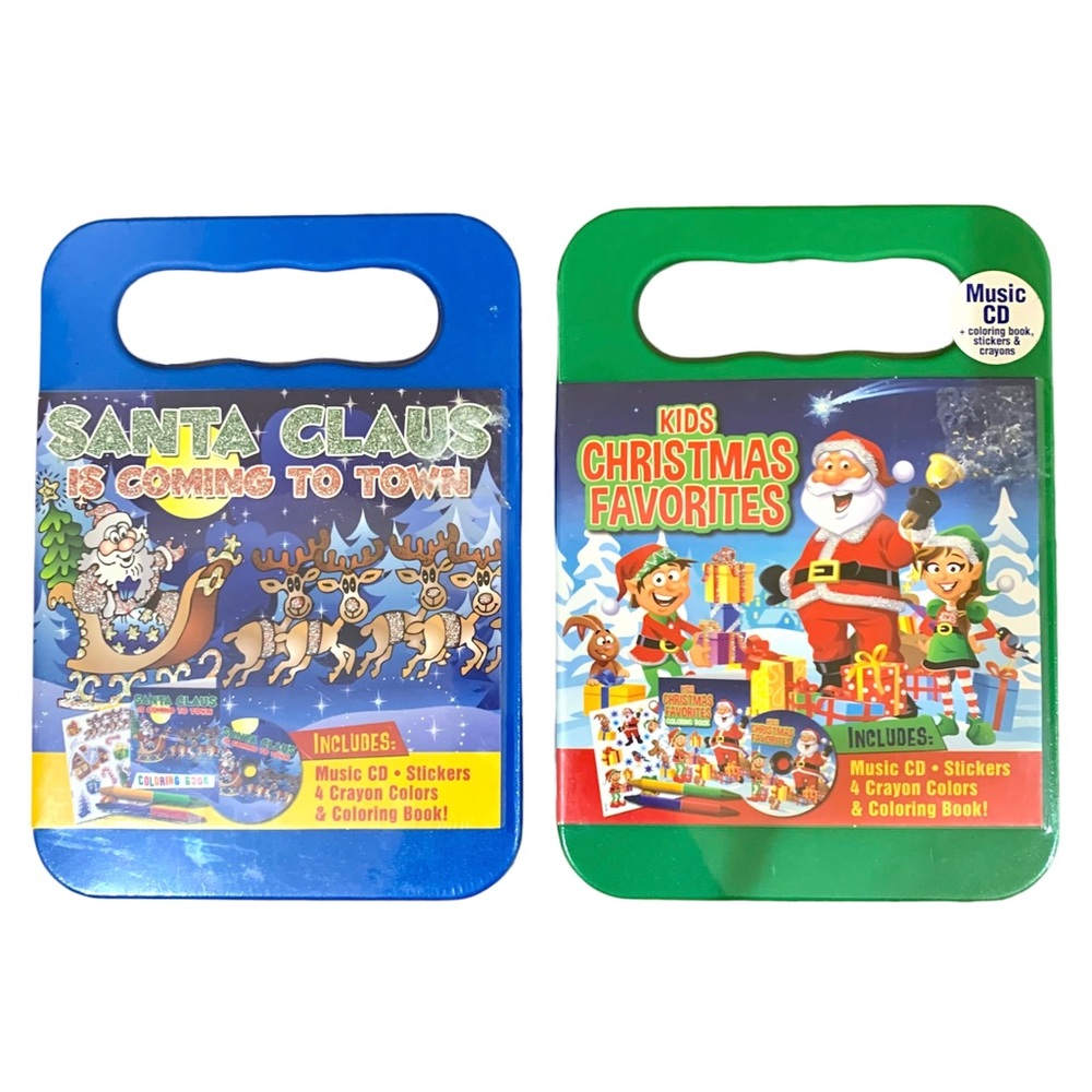 FREE GIFT Kids Christmas Sing Along Activity Kit Music CD + Stickers Crayons